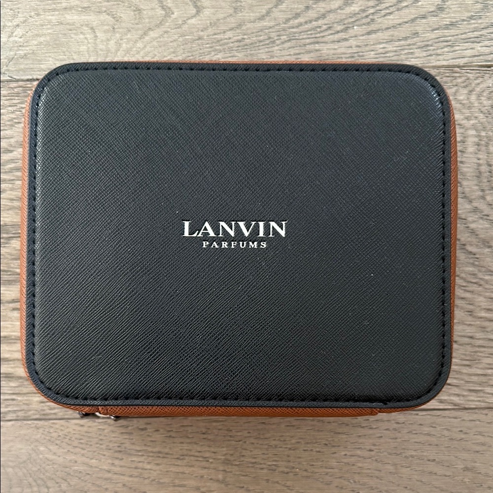 NWT LANVIN Black and Brown Men's Cosmetic Bag